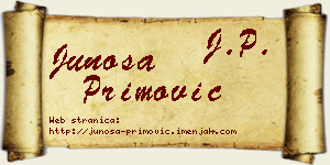Junoša Primović vizit kartica